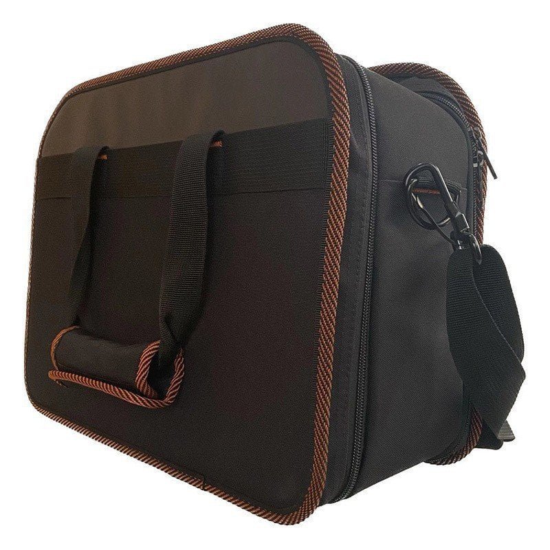 electrician gear tool storage bag with divider pockets