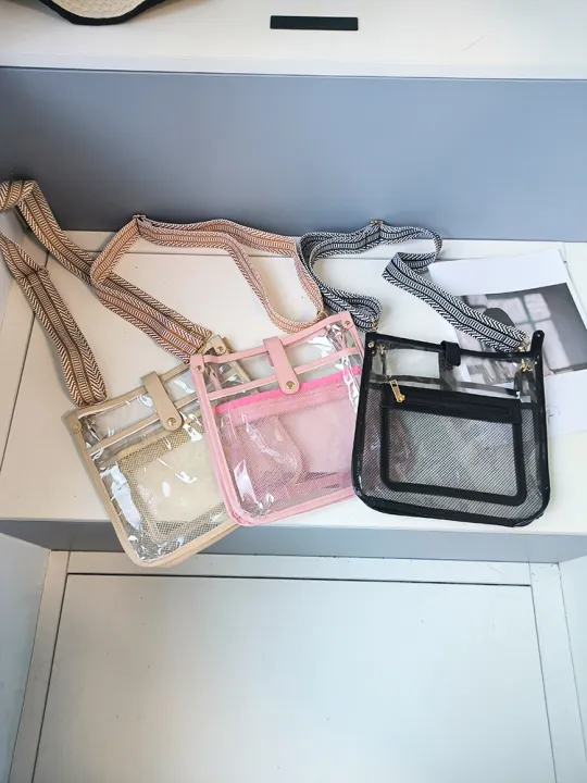 Custom printed PVC women crossbody bag bulk order