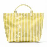 PVC striped tote bag bulk for fashion boutique store inventory