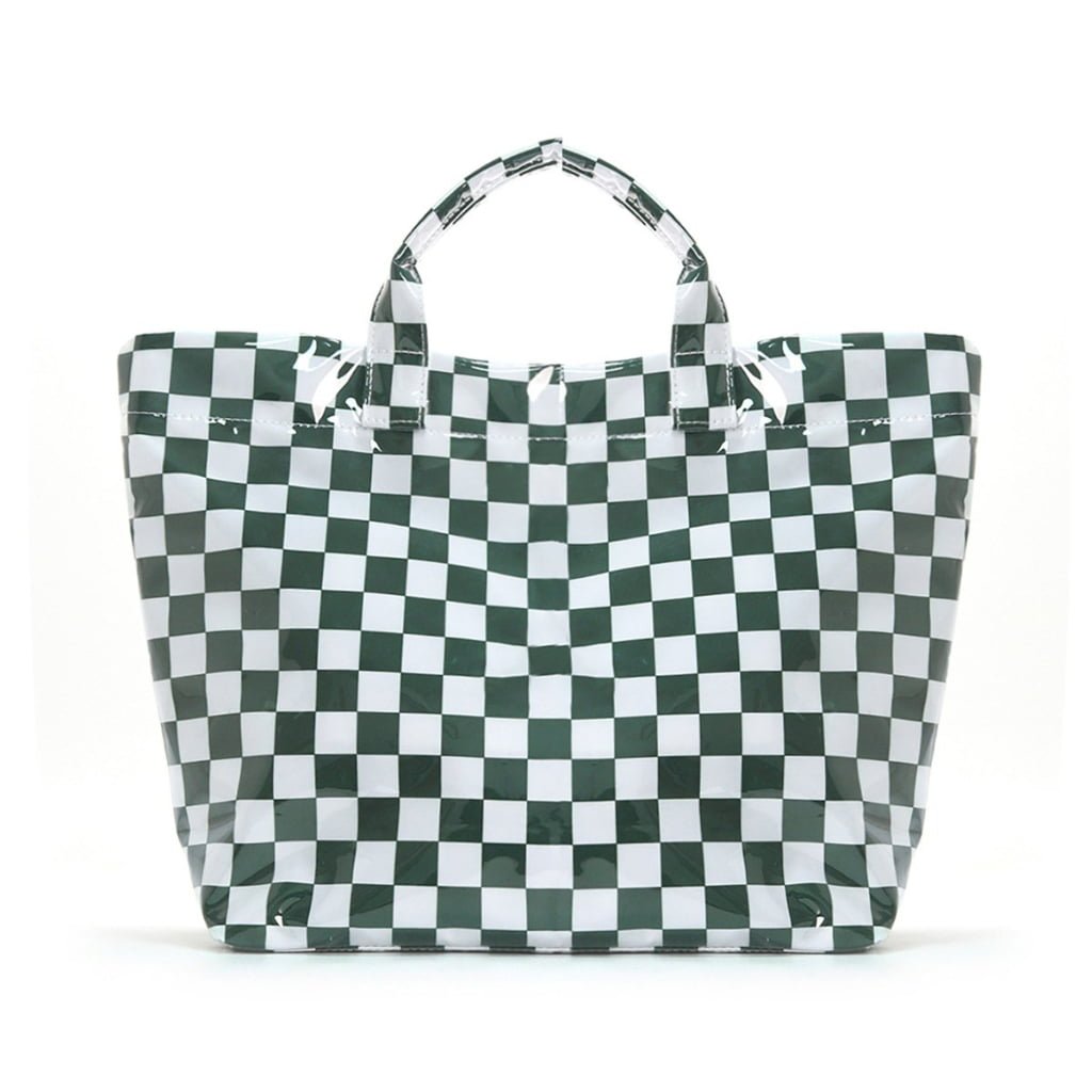 bulk PVC striped grocery tote bag for supermarket reusable shopping packaging