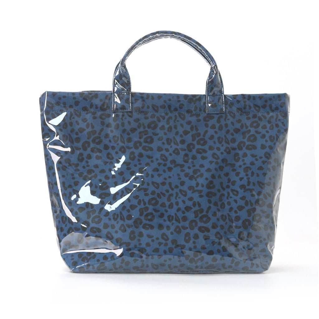 bulk striped PVC tote bag for cosmetic brand outer packaging