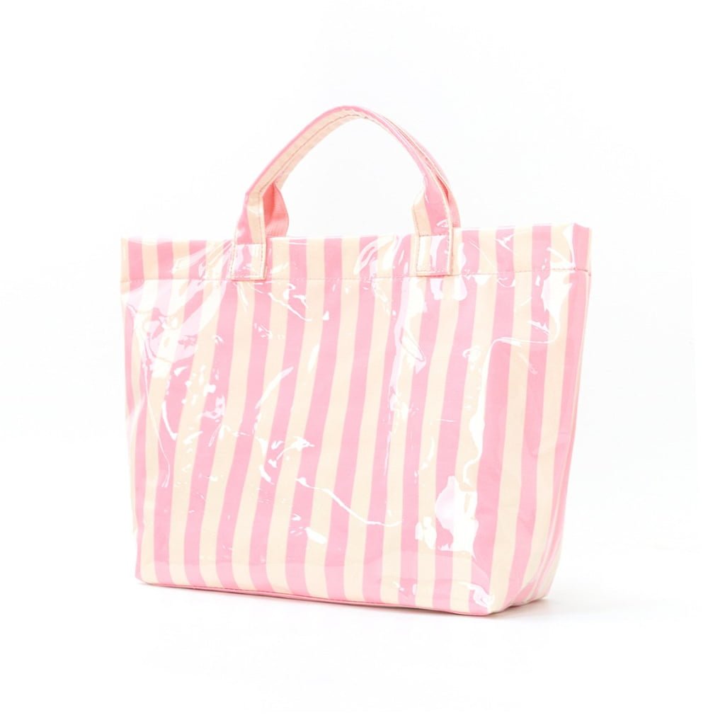 OEM ODM printed striped PVC tote bag bulk supplier