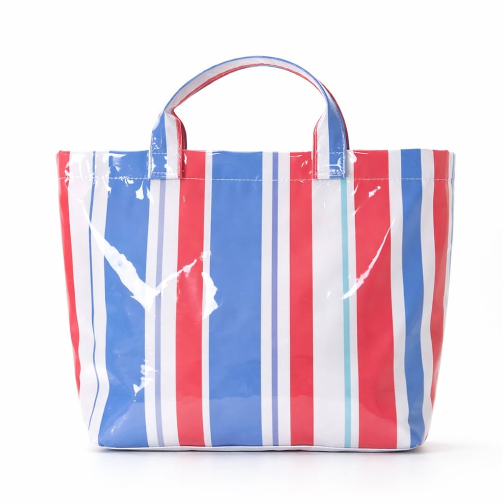 bulk PVC striped tote bag for summer beach outdoor daily carry