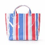 bulk PVC striped tote bag for summer beach outdoor daily carry