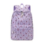 purple Strawberry Corduroy Backpack