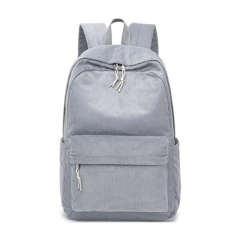 grey Corduroy Backpack