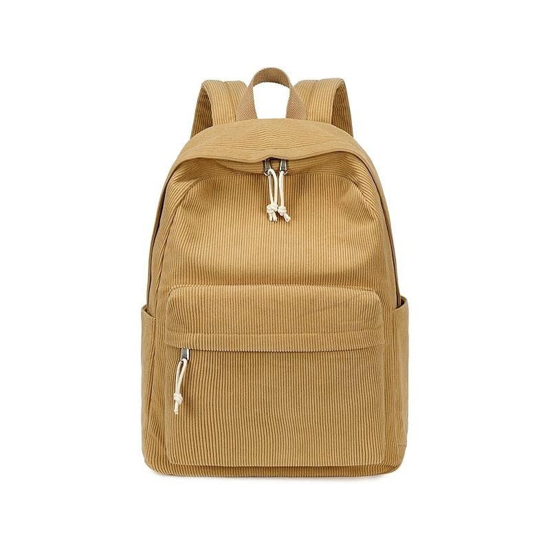 Khaki Corduroy Backpack
