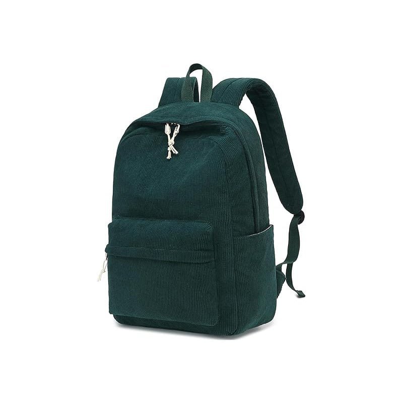 dark green Corduroy Backpack