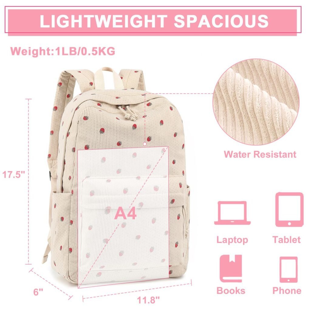 corduroy bag for retail packaging size