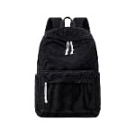 black Corduroy Backpack