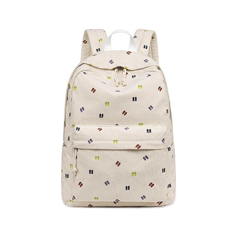 Slippers Corduroy Backpack
