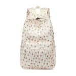 white Strawberry Corduroy Backpack