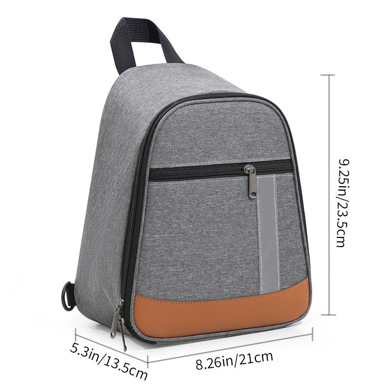 low moq single-shoulder crossbody lunch bag thick thermal lining keep food cold corporate gift bulk