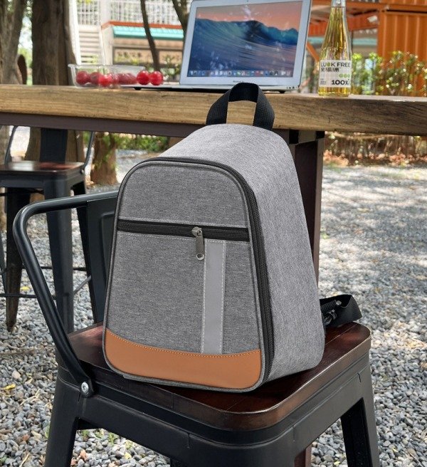 bulk single-shoulder crossbody lunch bag multi pocket storage food insulation branded printing bulk supply
