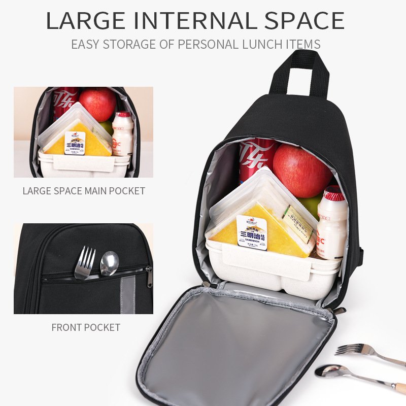 expandable single shoulder crossbody lunch bag outdoor hiking food bag low MOQ wholesale bulk