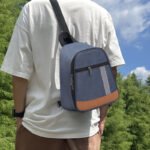 branded single shoulder crossbody lunch bag multi inner storage pockets picnic bag bulk supply