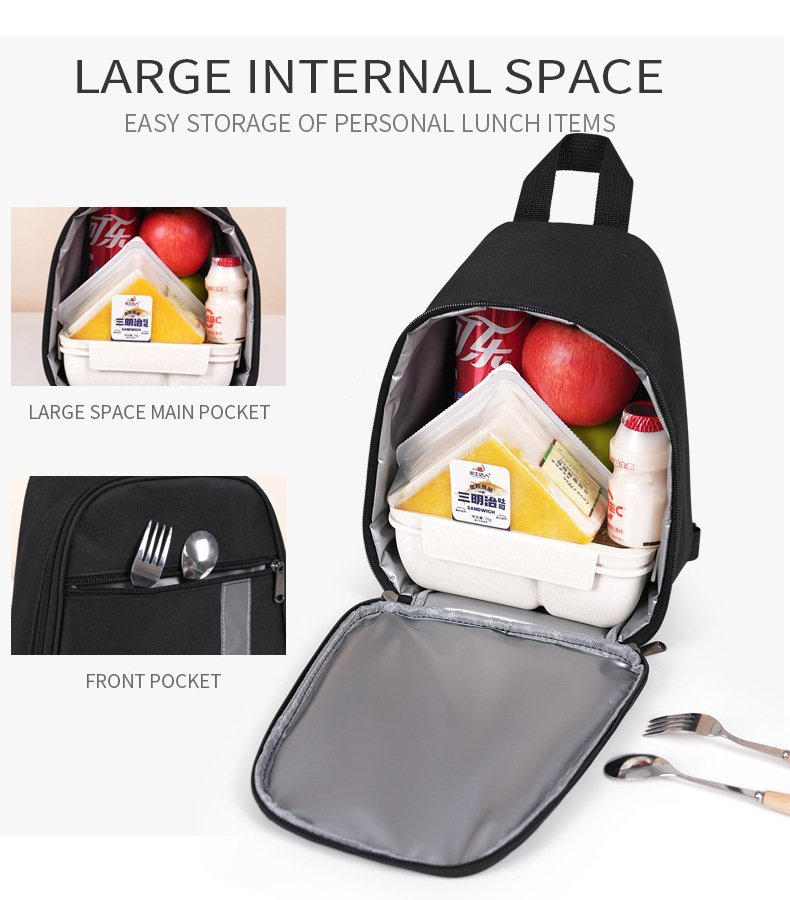 factory direct single shoulder crossbody lunch bag adjustable shoulder strap outdoor tote bag OEM