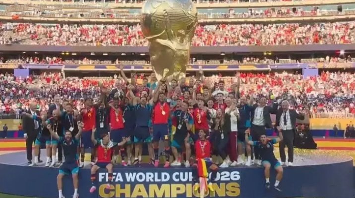 Spain lifted its second 2026 FIFA World Cup trophy scene