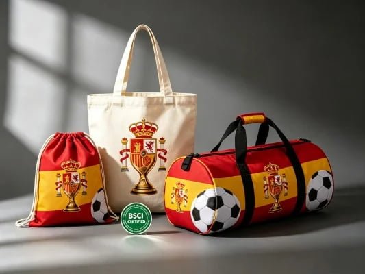 bsci certified factory world cup spain fan bags banner
