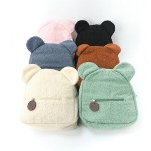 Multicolored bear plush backpack