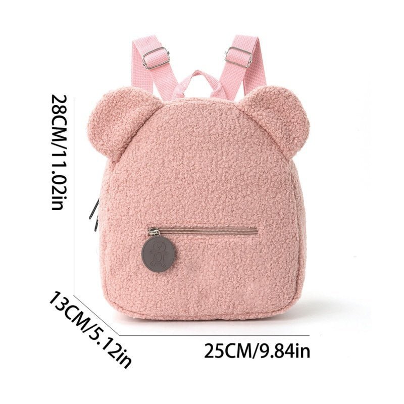 pink plush animal backpacks