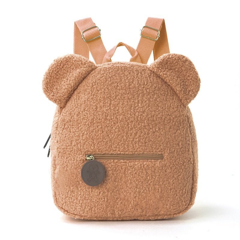 brown plush animal backpack​ wholesale