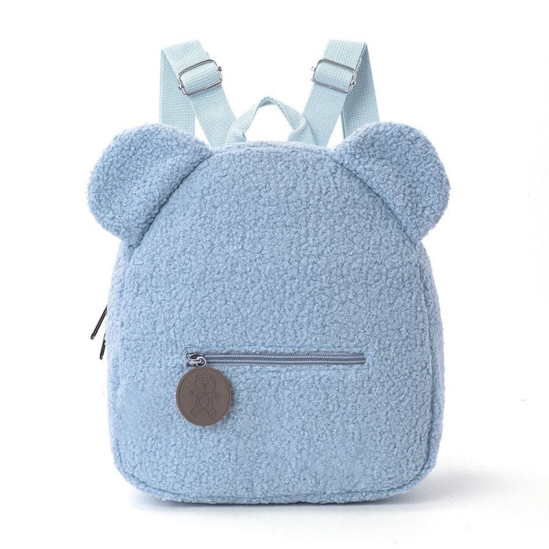 blue plush backpacks​