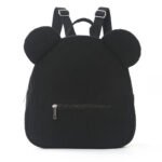 black plush backpack