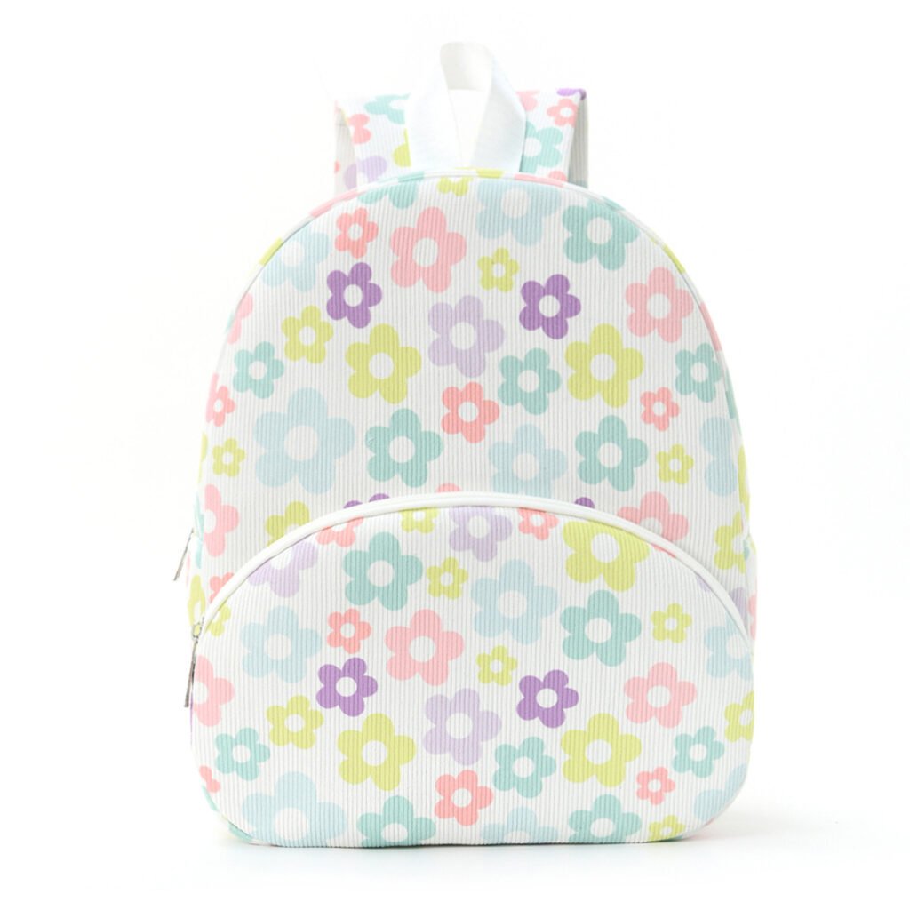 flower backpack stuffed