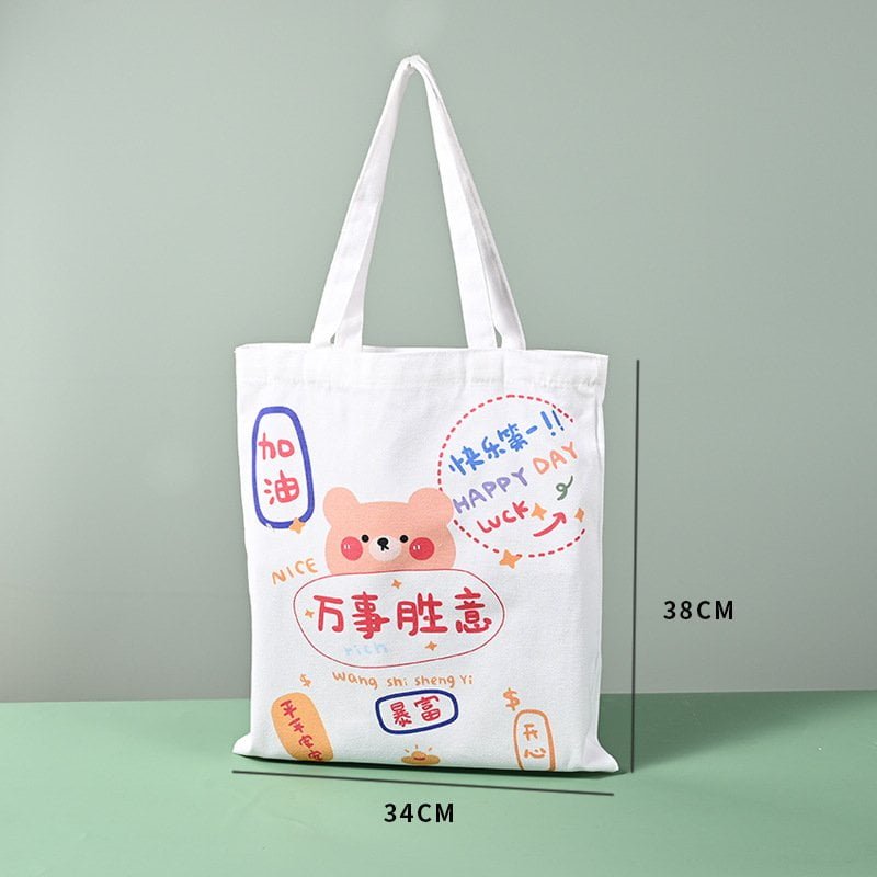 zipper closure canvas tote bags with inner pocket bulk