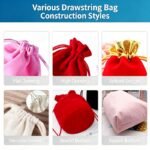 small flat custom drawstring pouch bags bulk for small parts storage