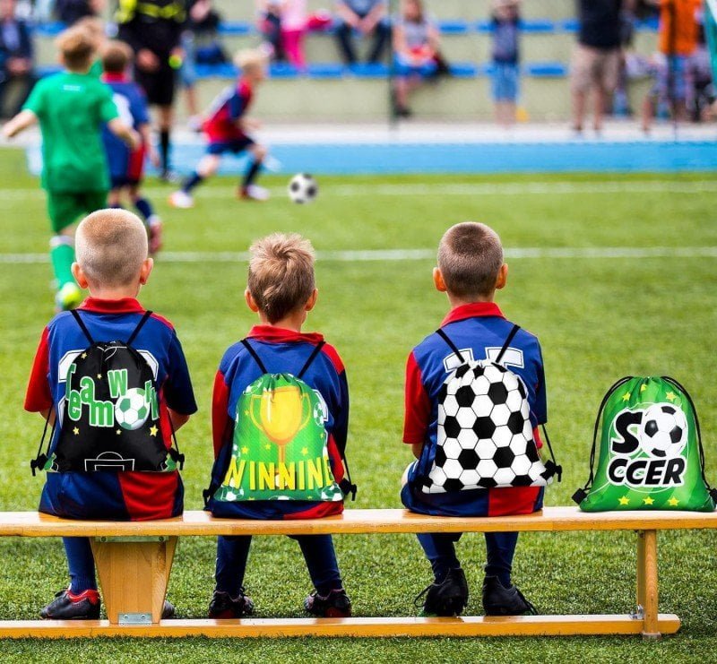 wholesale promotional star soccer printed drawstring backpacks manufacturer