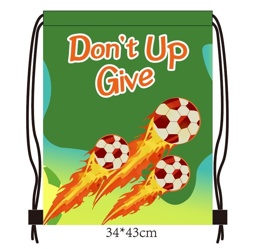 large capacity star soccer sports drawstring backpack for football shoes storage