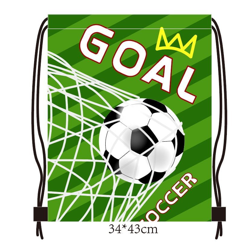 football club membership gift star soccer printed promotional drawstring backpack