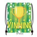 customizable size star soccer promotional drawstring backpack bulk pricing for large orders