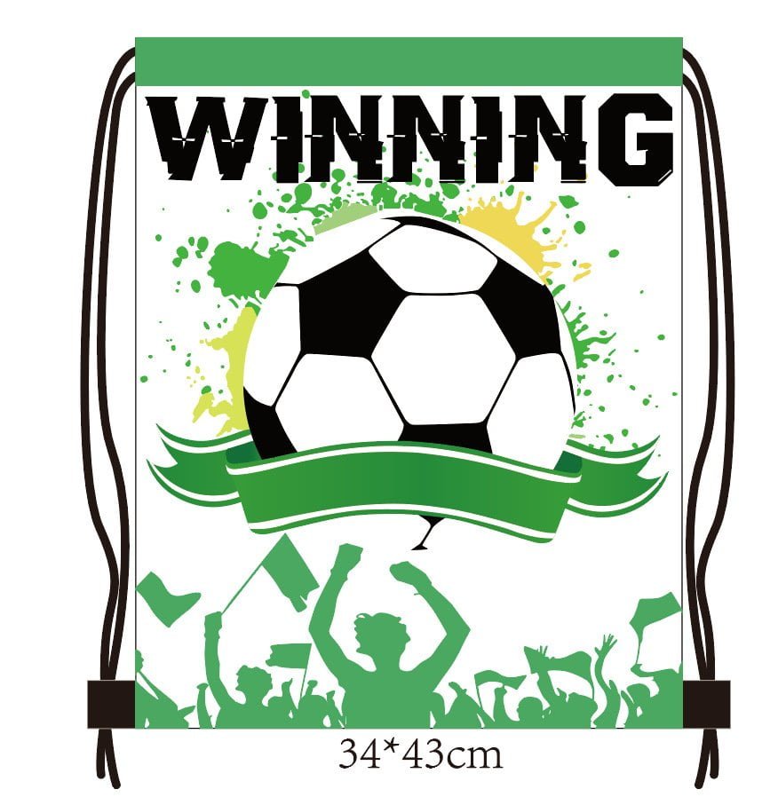 school sports day star soccer promotional drawstring backpack bulk for student rewards