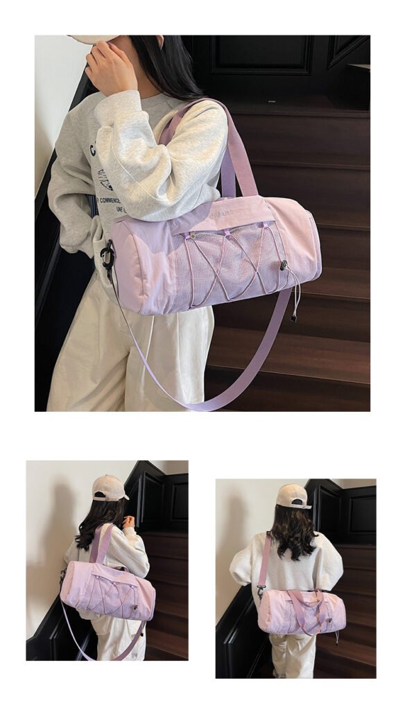 Custom dry‑wet separation sports bag with shoe compartment bulk order