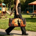 Bulk women Halloween quilted weekender duffle bag for resale