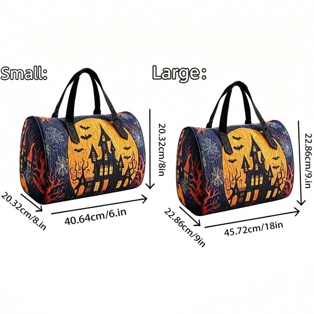 Halloween promotional quilted duffle bag bulk for holiday gift