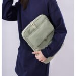 Multi compartment padded laptop tote custom logo