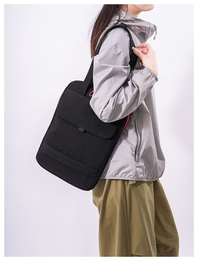 black Office commuter laptop tote bag bulk for company giveaway