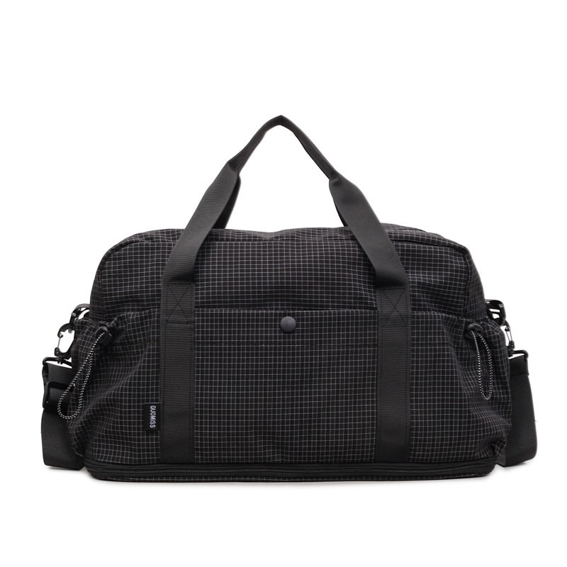 Promotional plaid print multi‑functional duffle bag bulk for corporate gift