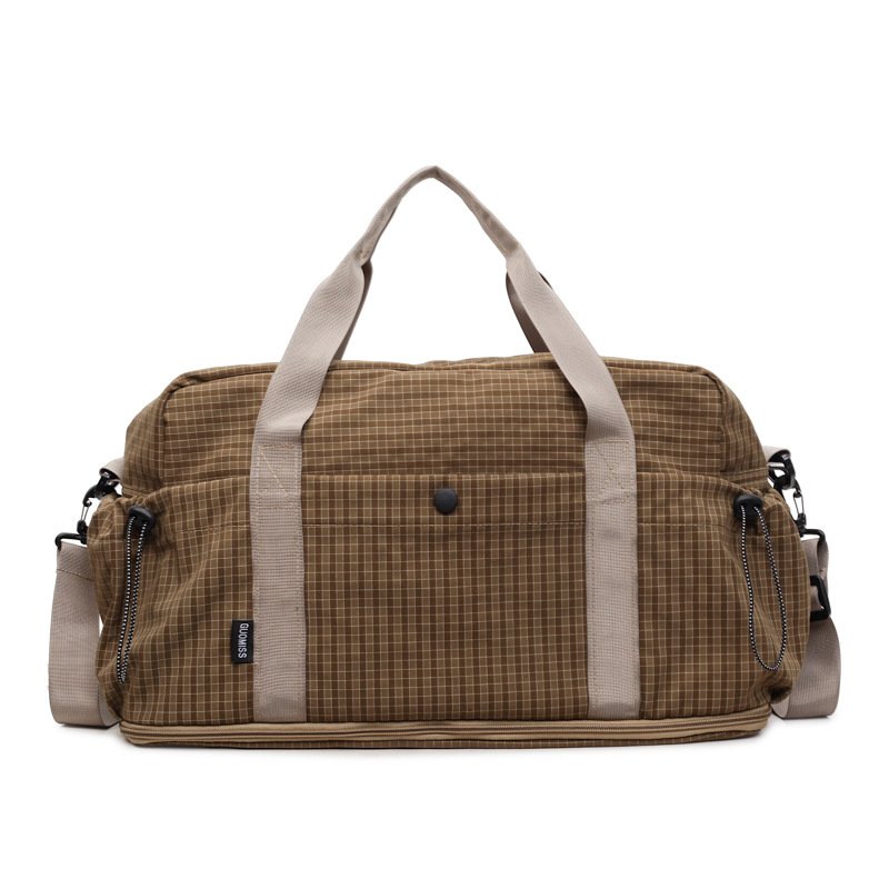 Plaid print multi‑functional weekender travel bag wholesale bulk