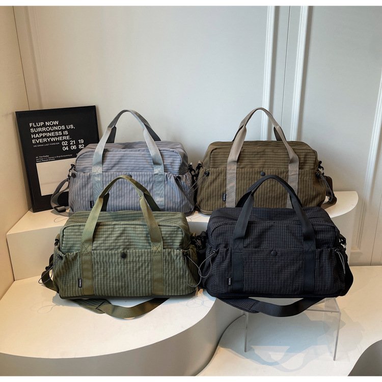 Plaid print multi‑functional travel bag wholesale supplier