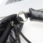 black Waterproof quilted puffer laptop sleeve custom