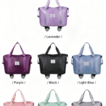 Color oem rolling duffle bag with wheels supplier