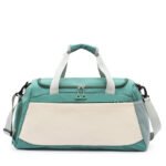 unisex sports gear bag with wide shoulder belt separate shoe pocket