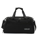black yoga studio bulk waterproof sports bag with adjustable shoulder belt