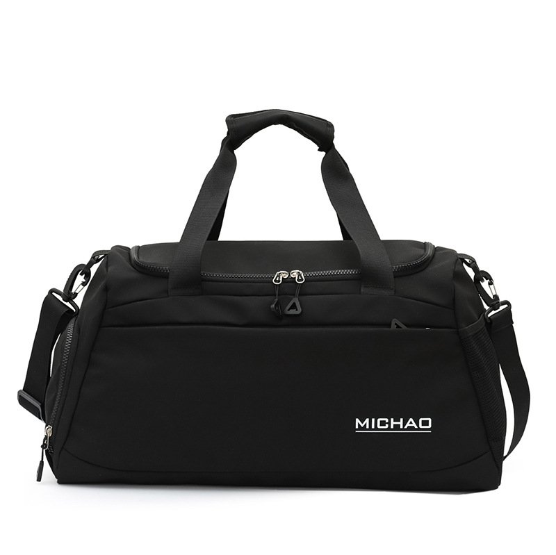 black yoga studio bulk waterproof sports bag with adjustable shoulder belt
