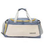 eco recycled RPET unisex sports travel bag with cushioned shoulder belt wholesale for boutique clothing store resale